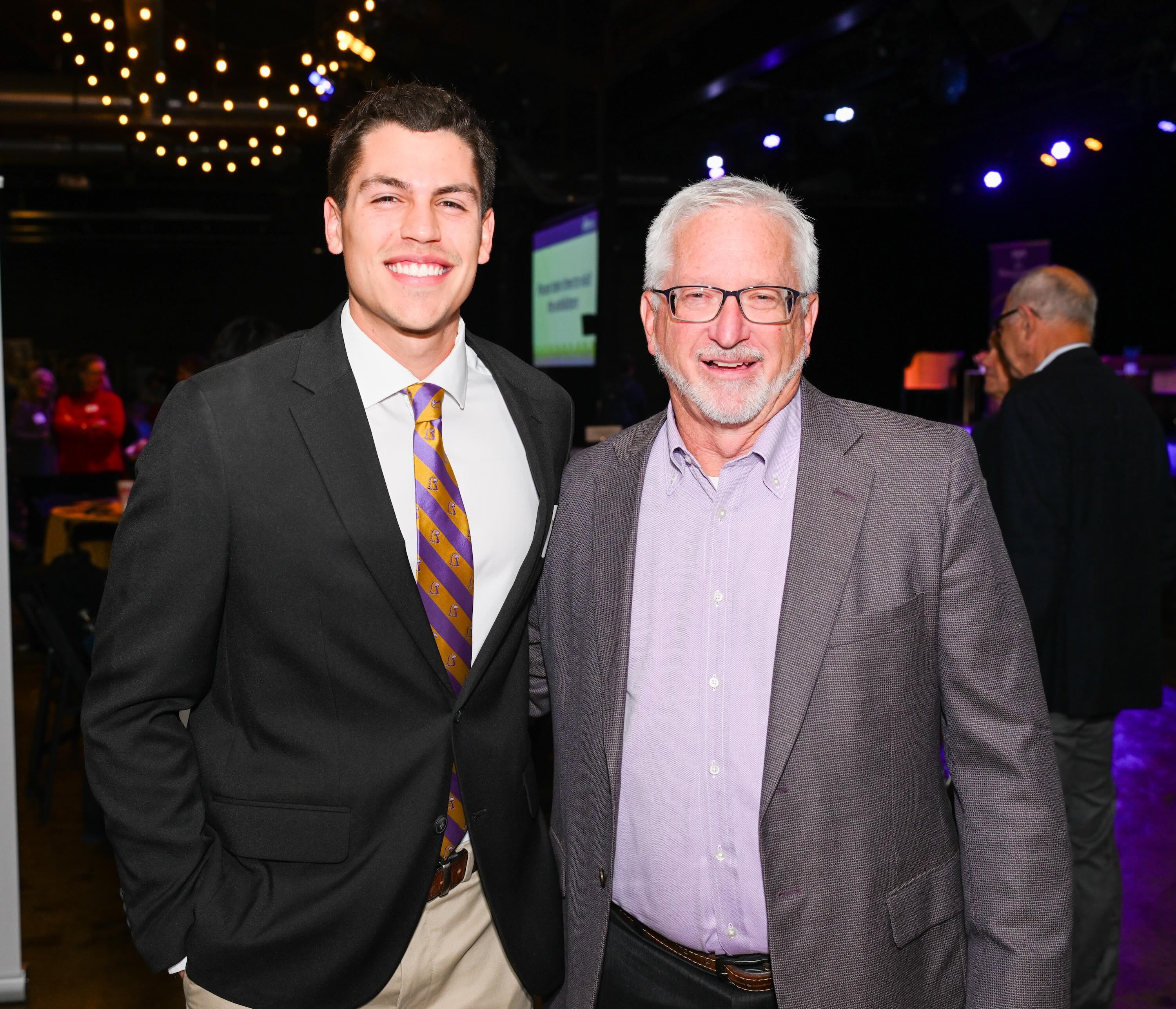 Westley Hunter standing beside Tennessee Tech University president Phil Oldham at an event
